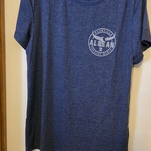 Jason Aldean Nashville Country Music Casual T-Shirt Top Large Dusty Blue NWOT